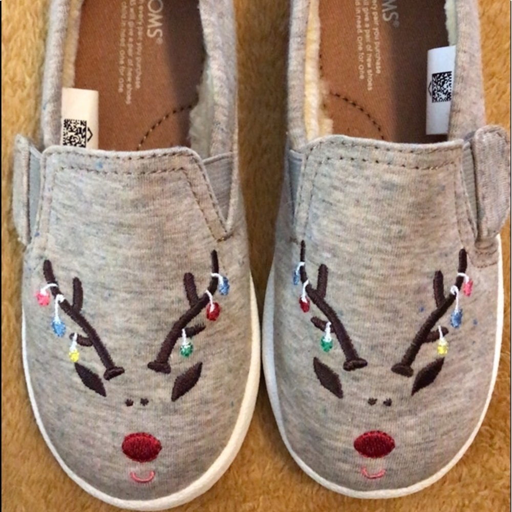 Toms Christmas toddler size 10
